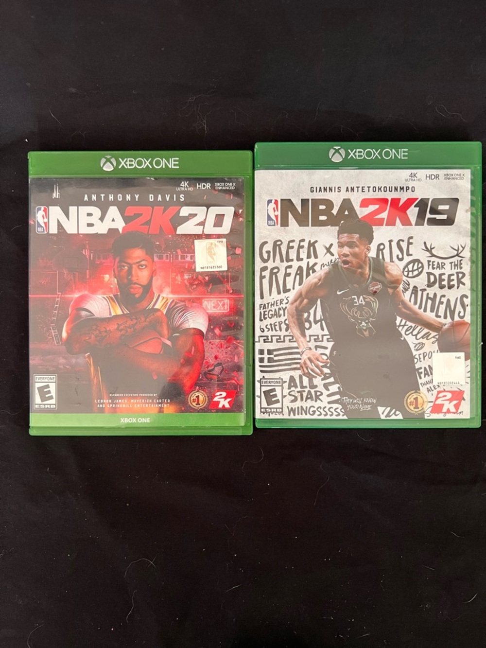Xbox One NBA 2k 20 & NBA 2k 19 Lot Video Games Untested No Scratches